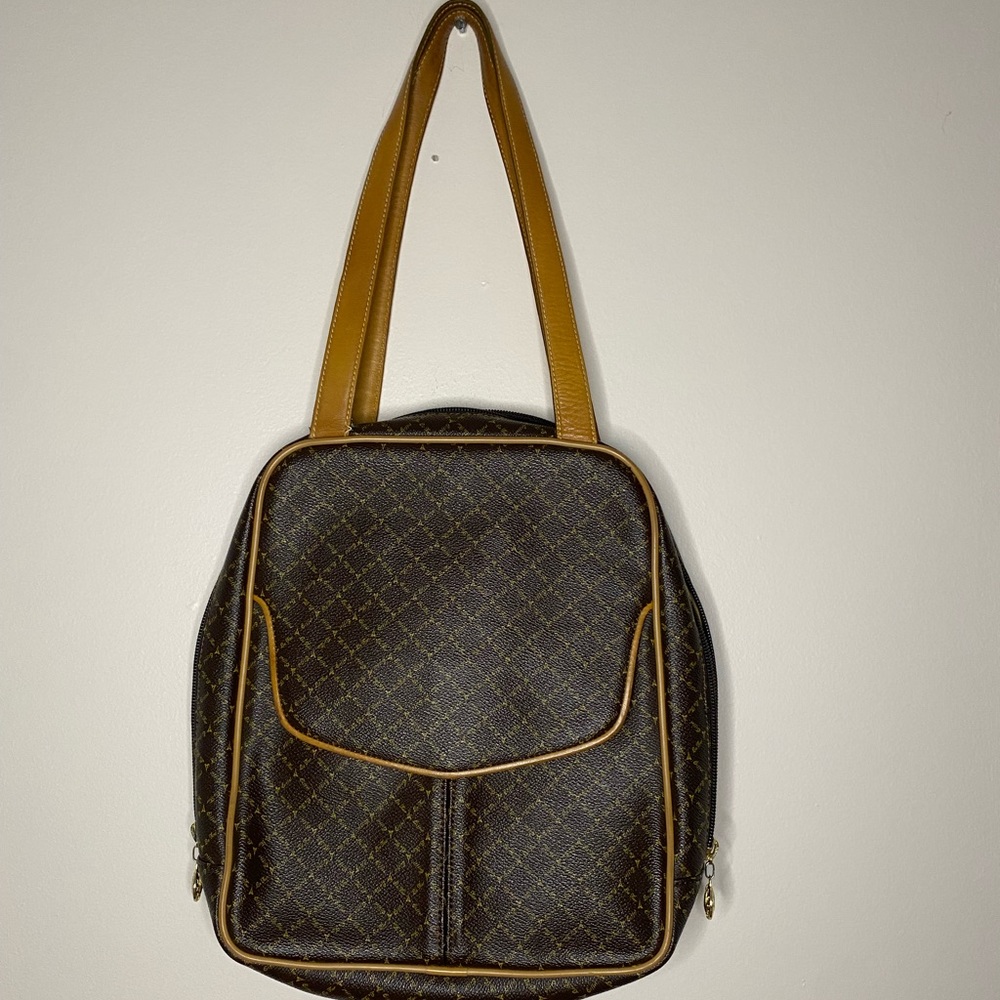Used La Tour Eiffel Purse in brown and tan leather